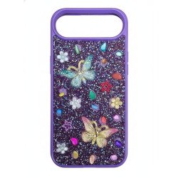 Shiny Crystal Butterfly Rhinestone Jewel Design Protective Phone Case for Maximum Style for Apple iPhone 17 Air (Purple) Shiny Crystal Butterfly Rhinestone Jewel Design Protective Phone Case for Maximum Style for Apple iPhone 17 Air (Purple)