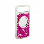Wholesale Glitter Rhinestone Diamond Fashion Mirror Jewel Phone Case for Apple iPhone 17 Air (Hot Pink)