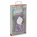 Wholesale Glitter Rhinestone Diamond Fashion Mirror Jewel Phone Case for Apple iPhone 17 Air (Purple)