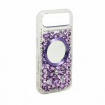 Wholesale Glitter Rhinestone Diamond Fashion Mirror Jewel Phone Case for Apple iPhone 17 Air (Purple)