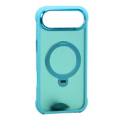 Translucent Matte Finish MagSafe Compatible Phone Case with 360 Rotating Magnetic Kickstand for Apple iPhone 17 Air (Blue) Translucent Matte Finish MagSafe Compatible Phone Case with 360 Rotating Magnetic Kickstand for Apple iPhone 17 Air (Blue)