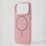 Wholesale Premium Fabric Strong Protection MagSafe Phone Case with Slip-Resistant Comfort Grip for Apple iPhone 17 Pro (Rose Pink)