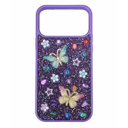 Shiny Crystal Butterfly Rhinestone Jewel Design Protective Phone Case for Maximum Style for Apple iPhone 17 Pro (Purple) Shiny Crystal Butterfly Rhinestone Jewel Design Protective Phone Case for Maximum Style for Apple iPhone 17 Pro (Purple)