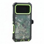Premium Camo Heavy Duty Shockproof Protection Dual-Layer Rugged Defender Case with Belt Clip for Apple iPhone 17 Pro Max (Tree Green)