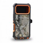 Premium Camo Heavy Duty Shockproof Protection Dual-Layer Rugged Defender Case with Belt Clip for Apple iPhone 17 Pro Max (Tree Orange)