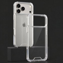 Clear Armor Hybrid Transparent Case for Apple iPhone 18 Pro / 17 Pro (Clear)