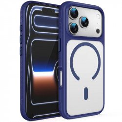 Matte Translucent Magnetic MagSafe Case for Apple iPhone 18 Pro Max / 17 Pro Max (Blue)