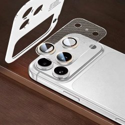 Full Mesh Premium Guard Titanium Alloy Camera Lens Protector for iPhone 17 Pro Max (Silver)