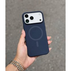 Magnetic MagSafe-Compatible Silicone Phone Case with Shockproof, Anti-Scratch Protection for Apple iPhone 17 Pro (Blue)