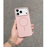 Wholesale Magnetic MagSafe-Compatible Silicone Phone Case with Shockproof, Anti-Scratch Protection for Apple iPhone 17 Pro Max (Pink)