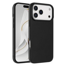 Glossy Shockproof Hard Phone Case Strong Anti-Scratch Protection for Apple iPhone 17 Pro Max (Black)