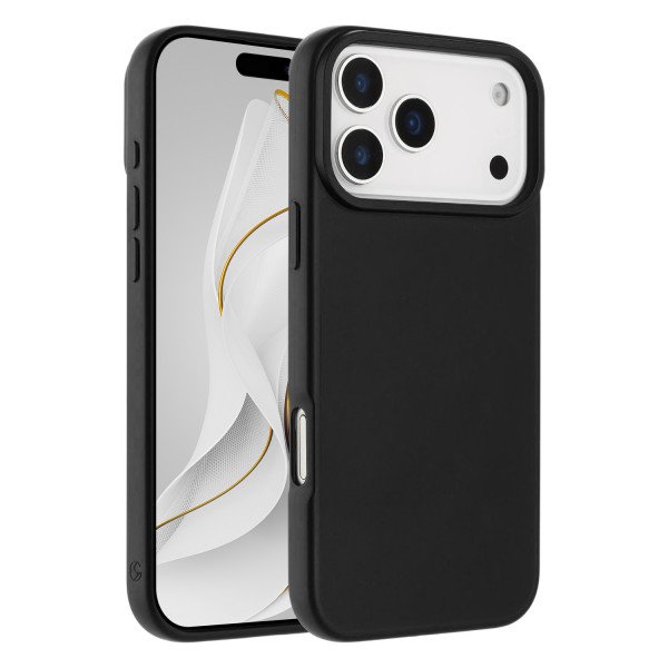 Wholesale Glossy Shockproof Hard Phone Case Strong Anti-Scratch Protection for Apple iPhone 17 Pro Max (Black)