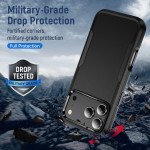 Wholesale Heavy Duty Slim Hybrid Shockproof Armor Phone Case for Apple iPhone 17 Pro (Navy Blue)