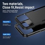 Wholesale Heavy Duty Slim Hybrid Shockproof Armor Phone Case for Apple iPhone 17 Pro (Navy Blue)