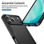 Wholesale Heavy Duty Slim Hybrid Shockproof Armor Phone Case for Apple iPhone 17 Pro (Navy Blue)