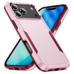 Wholesale Heavy Duty Slim Hybrid Shockproof Armor Phone Case for Apple iPhone 17 Pro (Pink)