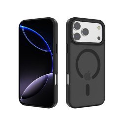 Magnetic Ring Phone Case with Camera Edge Protection – Magsafe Compatible & Durable Design for Apple iPhone 17 Pro Max (Black)