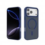 Wholesale Magnetic Ring Phone Case with Camera Edge Protection – Magsafe Compatible & Durable Design for Apple iPhone 17 Pro Max (Blue)