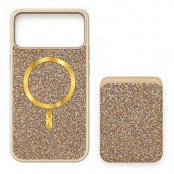 Sparkling Diamond Rhinestone Magnetic Magsafe Phone Case with Magsafe Wallet  for Apple iPhone 17 Pro (Gold) Sparkling Diamond Rhinestone Magnetic Magsafe Phone Case with Magsafe Wallet  for Apple iPhone 17 Pro (Gold)