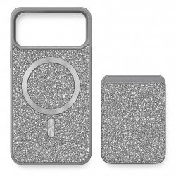 Sparkling Diamond Rhinestone Magnetic Magsafe Phone Case with Magsafe Wallet  for Apple iPhone 17 Pro (Silver) Sparkling Diamond Rhinestone Magnetic Magsafe Phone Case with Magsafe Wallet  for Apple iPhone 17 Pro (Silver)