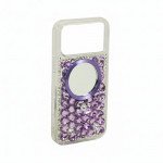 Wholesale Glitter Rhinestone Diamond Fashion Mirror Jewel Phone Case for Apple iPhone 17 Pro (Purple)