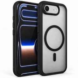 Matte Translucent Magnetic MagSafe Case for Apple iPhone 17e / 16e (Black)