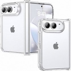 Clear Armor Hybrid Transparent Foldable Phone Case for Apple iPhone Duo (Clear)
