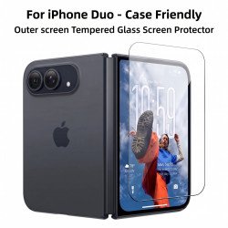 10pc Per Pack Case Friendly Tempered Glass Screen Protector for iPhone 18 Duo Outer Screen (Clear)
