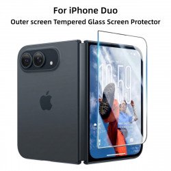10pc Per Pack Full-Coverage Tempered Glass Screen Protector for iPhone 18 Duo Outer Screen (Clear)
