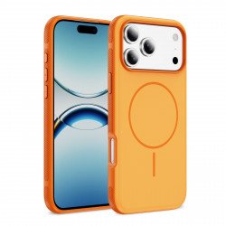 Easy Grip Magnetic Magsafe Compatible Phone Case for Apple iPhone 18 Pro / 17 Pro (Orange)