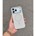 Wholesale Magnetic MagSafe-Compatible Silicone Phone Case with Shockproof, Anti-Scratch Protection for Apple iPhone 18 Pro / 17 Pro (White)