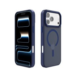 Magnetic Ring Phone Case with Camera Edge Protection – Magsafe Compatible & Durable Design for Apple iPhone 18 Pro / 17 Pro (Blue)
