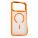 Magnetic Ring Phone Case with Camera Edge Protection – Magsafe Compatible & Durable Design for Apple iPhone 18 Pro Max / 17 Pro Max (Orange)