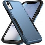 Heavy Duty Strong Armor Hybrid Trailblazer Case Cover for Apple iPhone XR (Navy Blue)