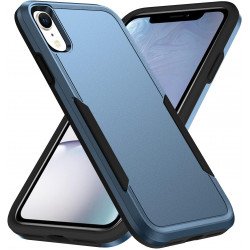 Heavy Duty Strong Armor Hybrid Trailblazer Case Cover for Apple iPhone XR (Navy Blue)