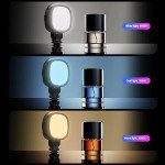 Wholesale RGB Selfie Light with Clip - 3 Lighting Modes & 7 Colors Dimmable LED Video Light with Rechargeable Battery for Universal Cell Phones (Black)