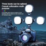 Wholesale RGB Selfie Light with Clip - 3 Lighting Modes & 7 Colors Dimmable LED Video Light with Rechargeable Battery for Universal Cell Phones (Black)