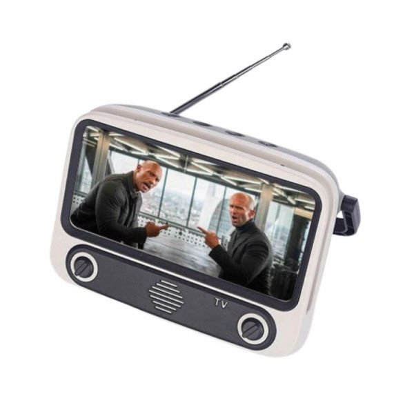 Wholesale Portable TV Phone Holder Design, Radio, Stereo (Display Screen is your Phone) KMTV300S for Universal Cell Phone And Bluetooth Device (Black)
