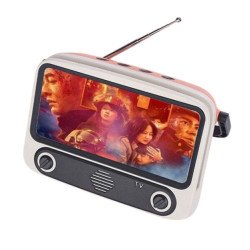Portable TV Phone Holder Design, Radio, Stereo (Display Screen is your Phone) KMTV300S for Universal Cell Phone And Bluetooth Device (Red) Portable TV Phone Holder Design, Radio, Stereo (Display Screen is your Phone) KMTV300S for Universal Cell Phone And Bluetooth Device (Red)