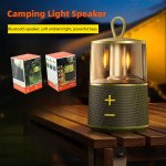 Wholesale Portable Bluetooth Speaker with Light Lamp and Carry Handle for Outdoor Adventures KMS265 for Universal Cell Phone And Bluetooth Device (Black)