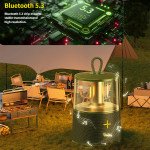 Wholesale Portable Bluetooth Speaker with Light Lamp and Carry Handle for Outdoor Adventures KMS265 for Universal Cell Phone And Bluetooth Device (Black)
