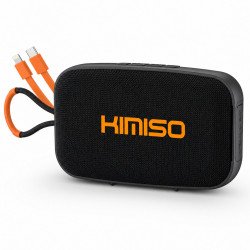 2-in-1 Portable Bluetooth Speaker Power Bank with USB-C / Lighting Cable (Black)