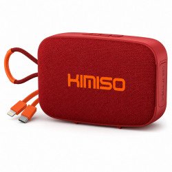 2-in-1 Portable Bluetooth Speaker Power Bank with USB-C / Lighting Cable (Red)