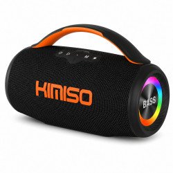Carry Handle RGB Loud Boombox Stereo Bluetooth Speaker (Black)