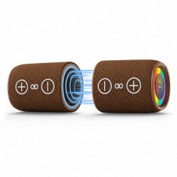 Automatic TWS Magnetic Portable Bluetooth Speaker Set (Orange)