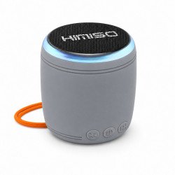 Mini RGB Drum Style Bluetooth Speaker with Hand Strap (Gray)