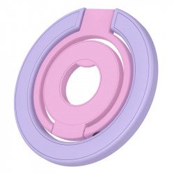 Double-Sided Magnetic MagSafe Ring Phone Holder Foldable WIth Adjustable KIckstand (Purple)