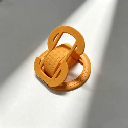Dollar Sign MagSafe Ring Phone Holder with Kickstand and Silicone Grip (Orange)