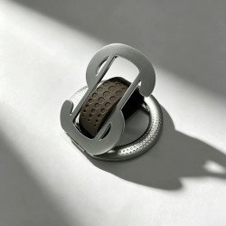 Dollar Sign MagSafe Ring Phone Holder with Kickstand and Silicone Grip (Silver)