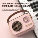 Wholesale Retro Portable Bluetooth Speaker with LED Lighting and FM Radio – Loud Sound & Multiple Playback Options M4 (Black)